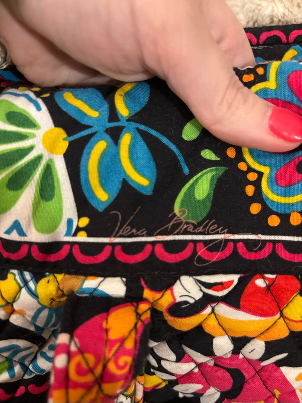 Disney Parks Mickey & Minnie Vera Bradley Original Large Quilted Tote Bag - Picture 13 of 16